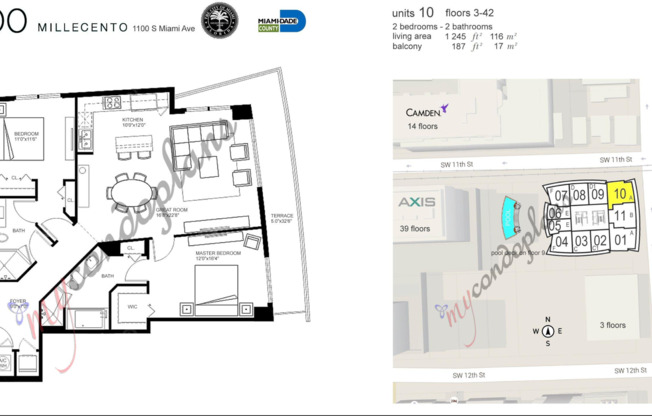 2 beds, 2 baths, $4,400, Unit # 3010
