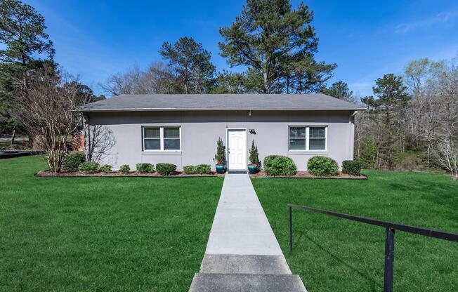 a large lawn in front of a house