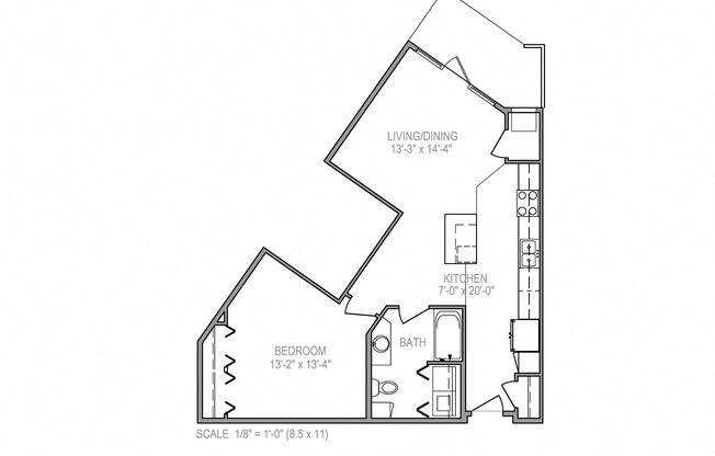 1 bed, 1 bath, 766 sqft, $1,295