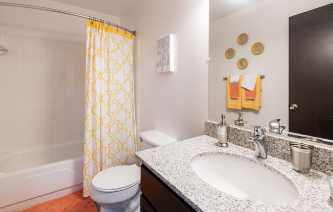 Bathroom in a 2 bedroom apartment at Addison on Main