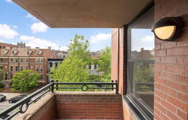 Apartment balcony at 1633 Q, Washington, DC, 20009