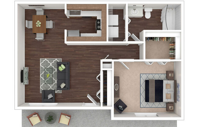 1 bed, 1 bath, 796 sqft, $1,356