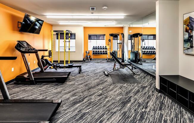 24-Hour Fitness Center at The Mill Apartments in Benson, NE