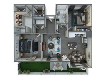 2 beds, 2 baths, 1,271 sqft, $2,022