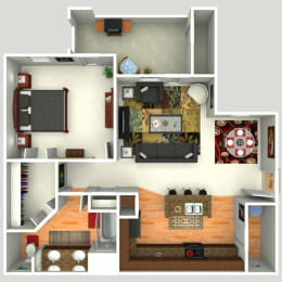 1 bed, 1 bath, 820 sqft, $1,110