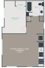 A3_1B1B_680 Floor Plan at Link Apartments® Mixson, South Carolina, 29405