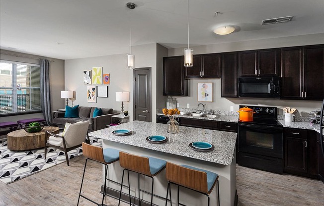 Gourmet Kitchen With Island at Mosaic at Levis Commons, Perrysburg, OH