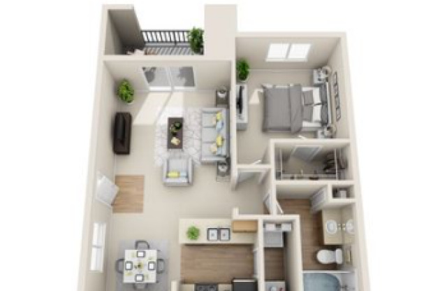 1 bed, 1 bath, 704 sqft, $2,484