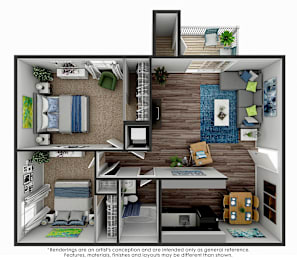 2 beds, 1 bath, 816 sqft, $1,325