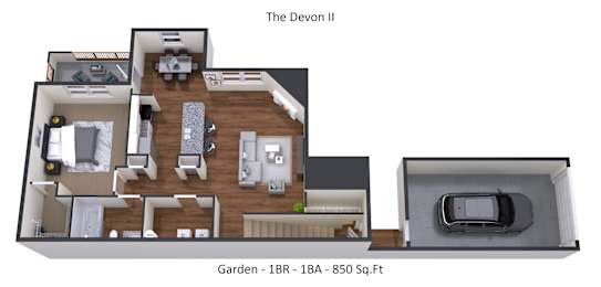 1 bed, 1 bath, 850 sqft, $1,238