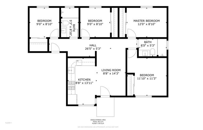 4 beds, 2 baths, $6,100, Unit 5143 Ewing St