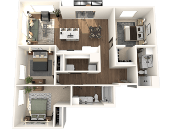 3 beds, 2 baths, 1,338 sqft, $2,454