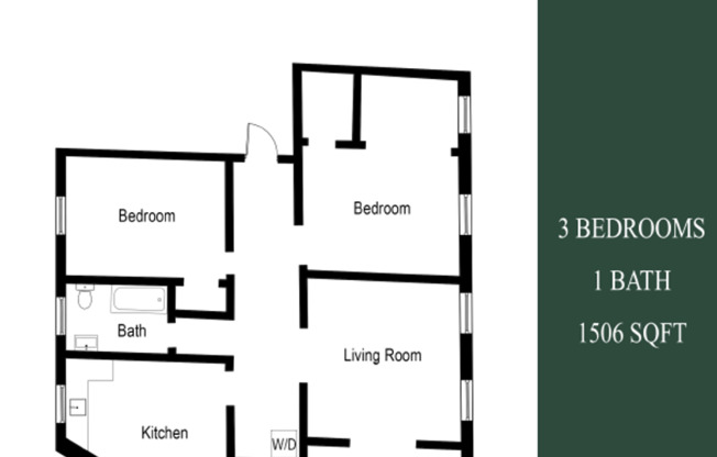 3 beds, 1 bath, 1,398 sqft, $3,275, Unit 1305-1