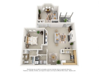 1 bed, 1 bath, 1,180 sqft, $2,003