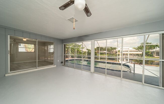 Welcome to your dream rental in Cape Coral! This fully remodeled, MONTH TO MONTH available home.
