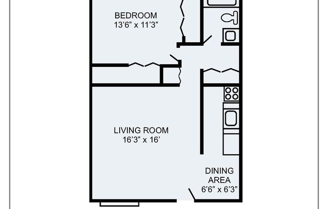 1 bed, 1 bath, 530 sqft, $1,210, Unit 101