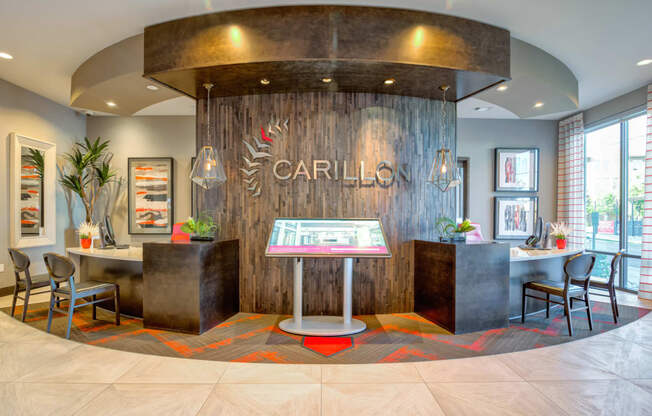 Carillon apartments in Nashville, TN photo of clubhouse lobby