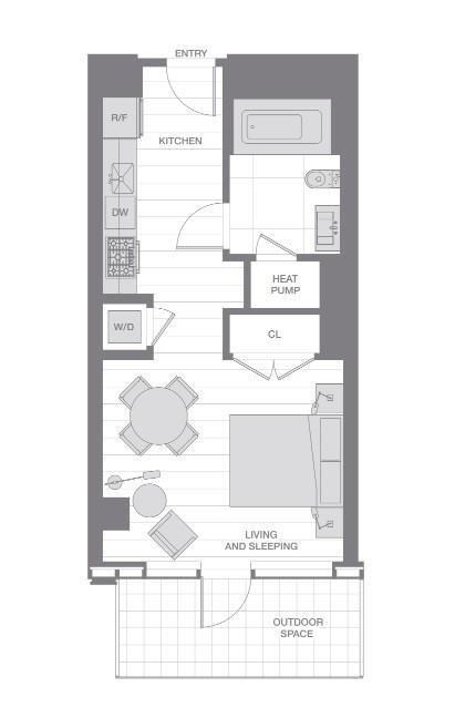 Studio, 1 bath, 482 sqft, $2,200, Unit 1823
