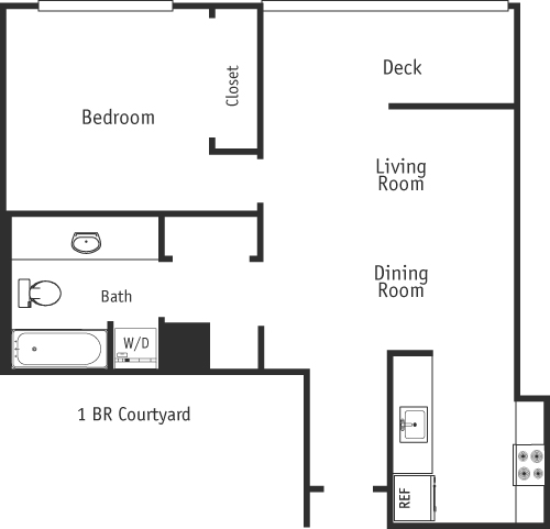 1 bed, 1 bath, 754 sqft, $1,945