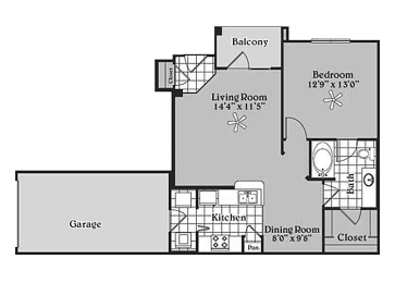 1 bed, 1 bath, 786 sqft, $1,390