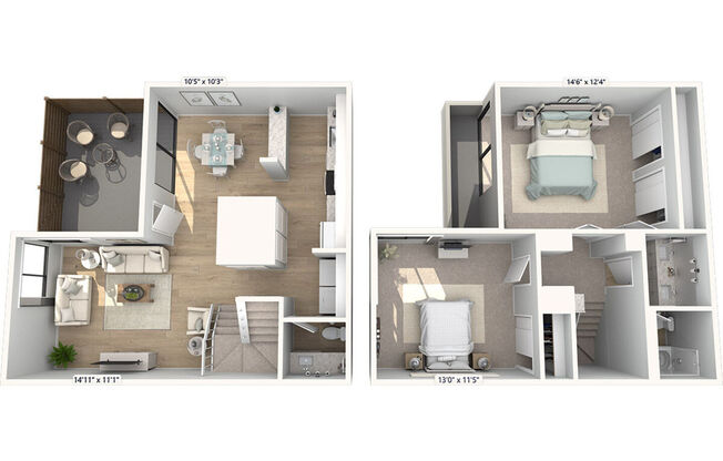 2 beds, 1.5 baths, 1,000 sqft, $2,700