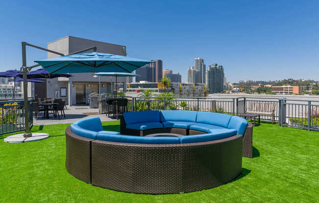 Rooftop Deck with Lounge Space and Fire Pit