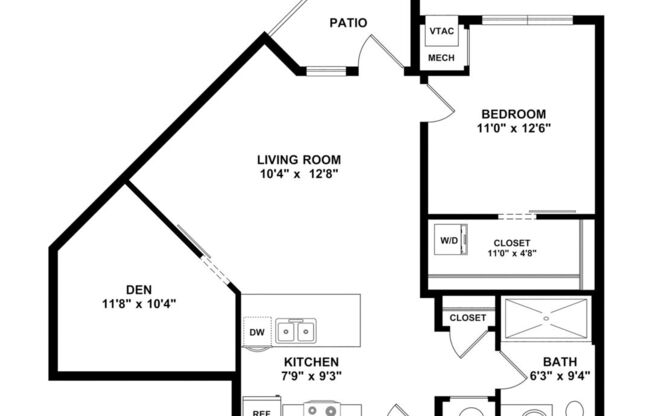 1 bed, 1 bath, 815 sqft, $1,792