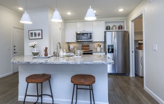 Chef inspired kitchen with stainless steel appliances