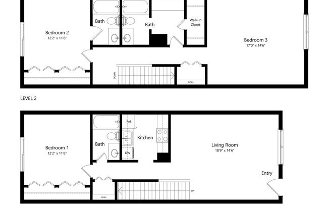 3 beds, 3 baths, 1,525 sqft, $1,239, Unit 2027