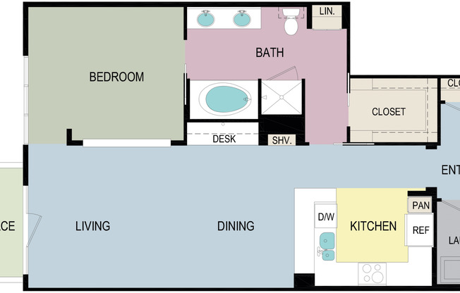 1 bed, 1 bath, 1,041 sqft, $3,497