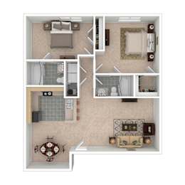 2 beds, 2 baths, 1,152 sqft, $1,225