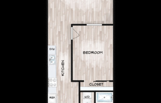 1 bed, 1 bath, 538 sqft, $1,656