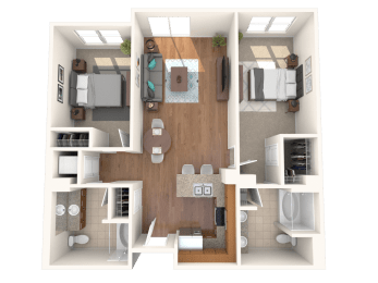 2 beds, 2 baths, 1,120 sqft, $3,595