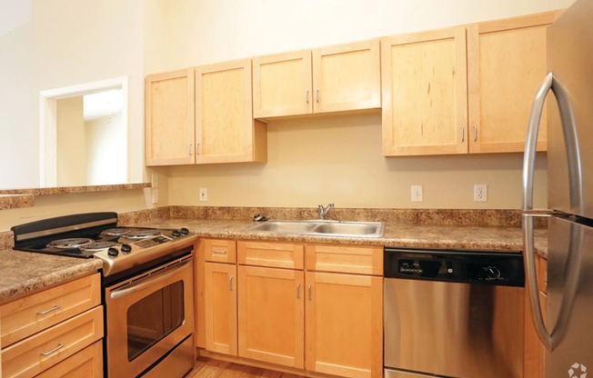 Large kitchen at Briar Hills Apartments in Omaha, NE