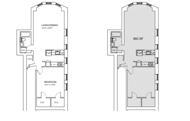1 bed, 1 bath, 686 sqft, $1,869, Unit B-208