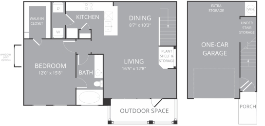 1 bed, 1 bath, 903 sqft, $1,349