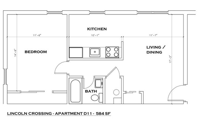 1 bed, 1 bath, 600 sqft, $1,125, Unit B08