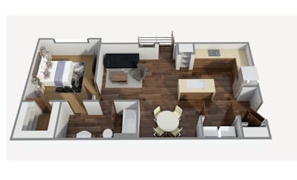 1 bed, 1 bath, 668 sqft, $1,152