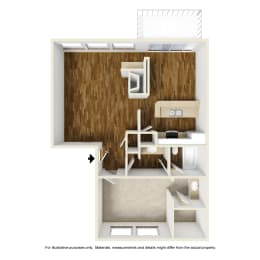1 bed, 1 bath, 888 sqft, $912