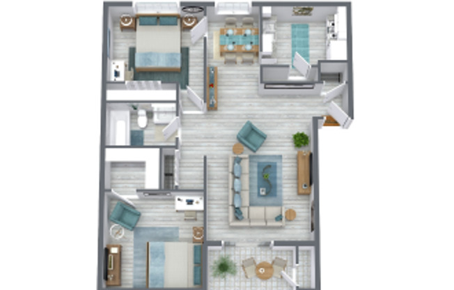 2 beds, 1 bath, 990 sqft, $945