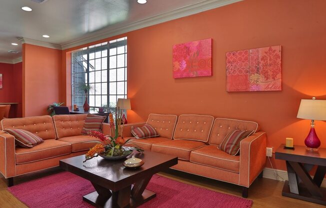 peach room in the lounge