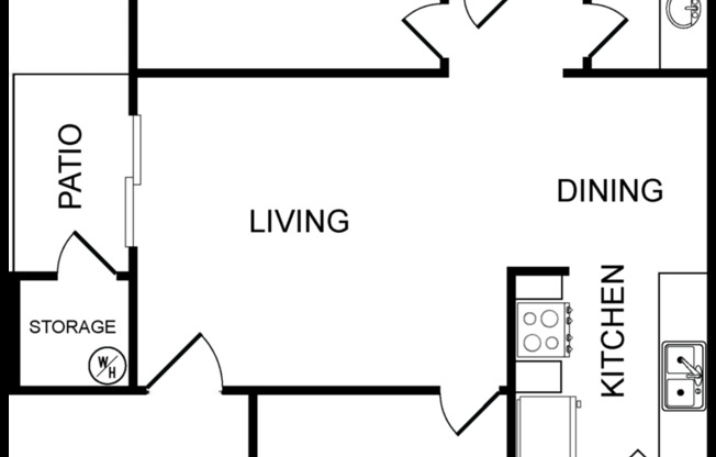 2 beds, 1 bath, 890 sqft, $1,220