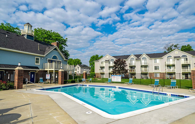 Pool With Sundeck at Hurwich Farms Apartments, South Bend, IN
