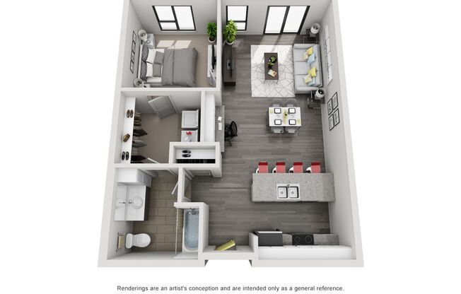 1 bed, 1 bath, 770 sqft, $1,250, Unit 406