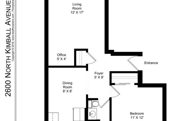 1 bed, 1 bath, 703 sqft, $2,195, Unit 201