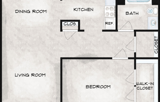 1 bed, 1 bath, 700 sqft, $935