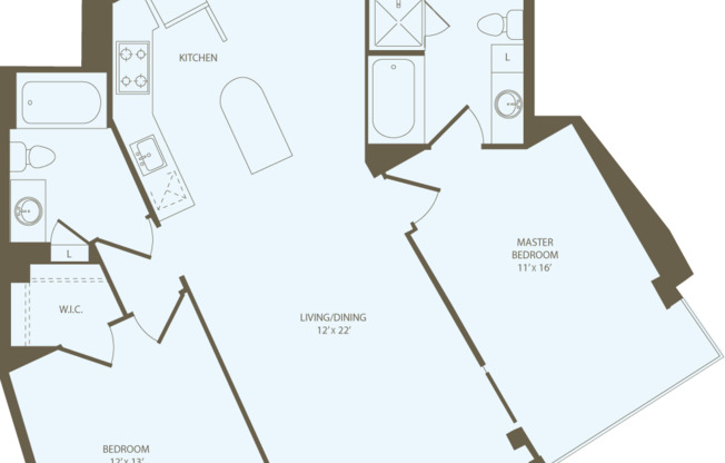2 beds, 2 baths, 1,123 sqft, $3,334, Unit 0331