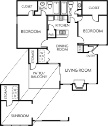 2 beds, 2 baths, 1,152 sqft, $1,654