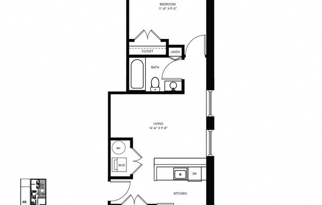 1 bed, 1 bath, 789 sqft, $1,207