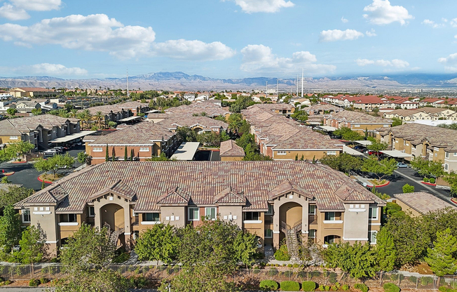 Arial View of Buildings and Fence